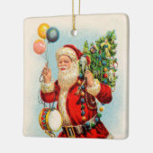 Weihnachten, Viktorianischer Weihnachtsmann Keramikornament (Links)