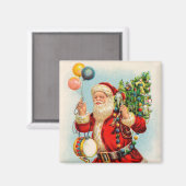 Weihnachten, Viktorianischer Weihnachtsmann Magnet (Vorderseite/Rückseite)