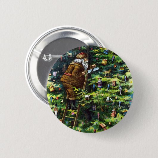 Weihnachten, Viktorianischer Weihnachtsmann mit Ba Button (Vorne & Hinten)