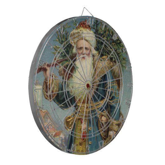 Weihnachten, Viktorianischer Weihnachtsmann mit Ba Dartscheibe (Vorderseite Links)