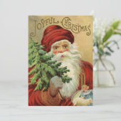 Weihnachten, Viktorianischer Weihnachtsmann mit Ba Einladung (Stehend Vorderseite)