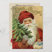 Weihnachten, Viktorianischer Weihnachtsmann mit Ba Einladung (Vorne/Hinten)