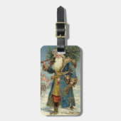 Weihnachten, Viktorianischer Weihnachtsmann mit Ba Gepäckanhänger (Vorderseite vertikal)