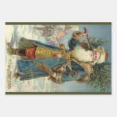 Weihnachten, Viktorianischer Weihnachtsmann mit Ba Geschenkpapier Set (Vorderseite 2)