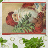 Weihnachten, Viktorianischer Weihnachtsmann mit Ba Geschirrtuch (Gefaltet)