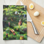 Weihnachten, Viktorianischer Weihnachtsmann mit Ba Geschirrtuch (Viertel Falte)