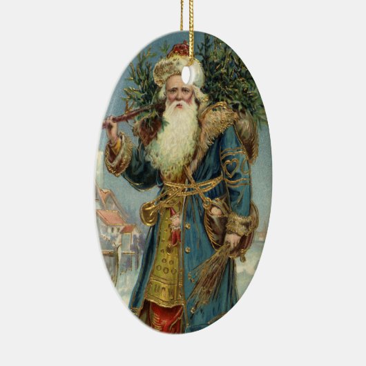 Weihnachten, Viktorianischer Weihnachtsmann mit Ba Keramik Ornament (Rechts)