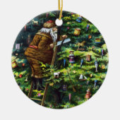 Weihnachten, Viktorianischer Weihnachtsmann mit Ba Keramikornament (Vorne)
