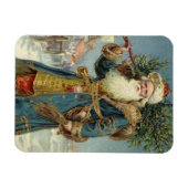 Weihnachten, Viktorianischer Weihnachtsmann mit Ba Magnet (Horizontal)