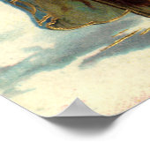 Weihnachten, Viktorianischer Weihnachtsmann mit Ba Poster (Ecke)