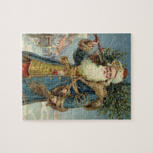 Weihnachten, Viktorianischer Weihnachtsmann mit Ba Puzzle (Horizontal)