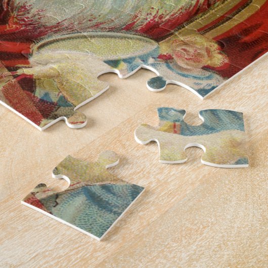 Weihnachten, Viktorianischer Weihnachtsmann mit Ba Puzzle (Seite)