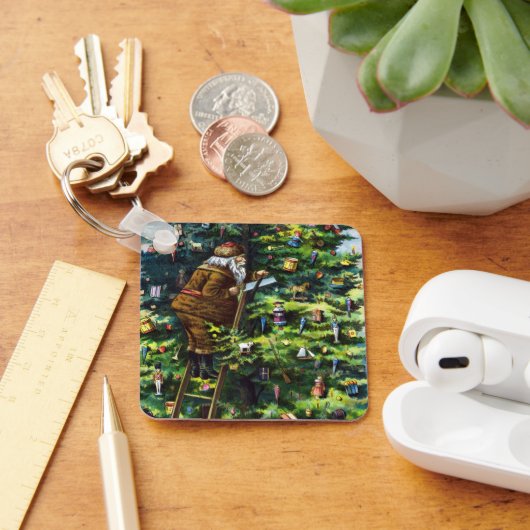 Weihnachten, Viktorianischer Weihnachtsmann mit Ba Schlüsselanhänger (Schreibtisch)