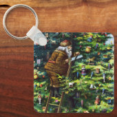 Weihnachten, Viktorianischer Weihnachtsmann mit Ba Schlüsselanhänger (Vorderseite)