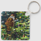 Weihnachten, Viktorianischer Weihnachtsmann mit Ba Schlüsselanhänger (Rückseite)