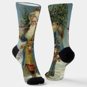 Weihnachten, Viktorianischer Weihnachtsmann mit Ba Socken