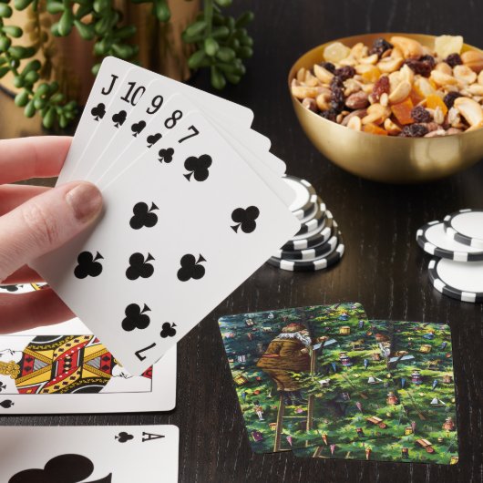 Weihnachten, Viktorianischer Weihnachtsmann mit Ba Spielkarten (In Situ)
