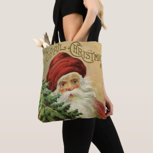 Weihnachten, Viktorianischer Weihnachtsmann mit Ba Tasche