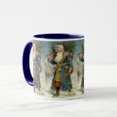 Weihnachten, Viktorianischer Weihnachtsmann mit Ba Tasse (Vorderseite Links)