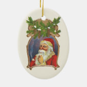 Weihnachten, Viktorianischer Weihnachtsmann mit Pi Keramik Ornament (Hinten)