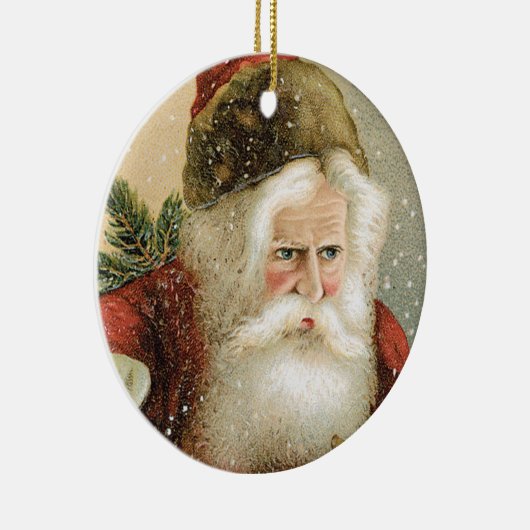 Weihnachten, Viktorianischer Weihnachtsmann mit Pi Keramik Ornament (Rechts)