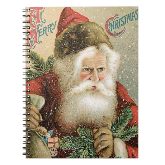 Weihnachten, Viktorianischer Weihnachtsmann mit Pi Notizblock (Vorderseite)