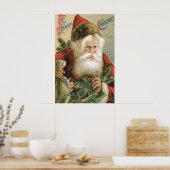 Weihnachten, Viktorianischer Weihnachtsmann mit Pi Poster (Küche)