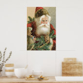 Weihnachten, Viktorianischer Weihnachtsmann mit Pi Poster (Küche)