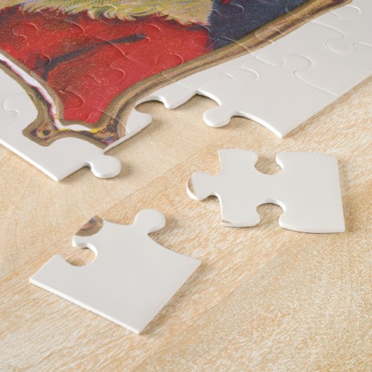 Weihnachten, Viktorianischer Weihnachtsmann mit Pi Puzzle (Seite)