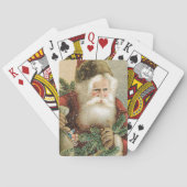 Weihnachten, Viktorianischer Weihnachtsmann mit Pi Spielkarten (Rückseite)