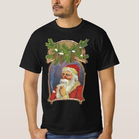 Weihnachten, Viktorianischer Weihnachtsmann mit Pi T-Shirt (Vorderseite)