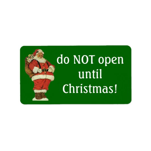 Weihnachten, Viktorianischer Weihnachtsmann mit Sp Adressaufkleber (Vorne)