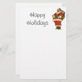 Weihnachten, Viktorianischer Weihnachtsmann mit Sp Briefpapier (Vorne/Hinten)