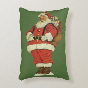 Weihnachten, Viktorianischer Weihnachtsmann mit Sp Dekokissen