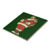 Weihnachten, Viktorianischer Weihnachtsmann mit Sp Fliese (Seite)