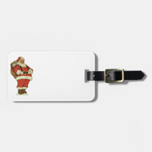 Weihnachten, Viktorianischer Weihnachtsmann mit Sp Gepäckanhänger