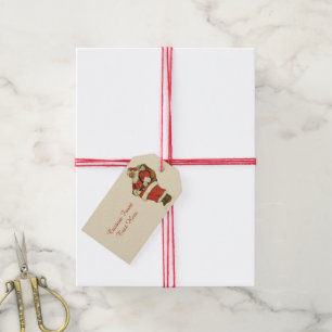 Weihnachten, Viktorianischer Weihnachtsmann mit Sp Geschenkanhänger