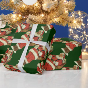 Weihnachten, Viktorianischer Weihnachtsmann mit Sp Geschenkpapier