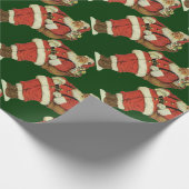 Weihnachten, Viktorianischer Weihnachtsmann mit Sp Geschenkpapier (Ecke)