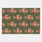 Weihnachten, Viktorianischer Weihnachtsmann mit Sp Geschenkpapier Set (Vorderseite)