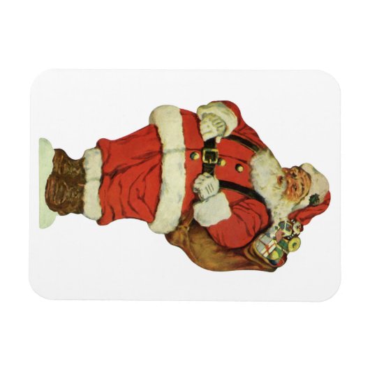 Weihnachten, Viktorianischer Weihnachtsmann mit Sp Magnet (Horizontal)