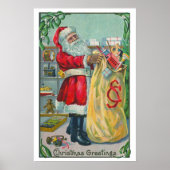 Weihnachten, Viktorianischer Weihnachtsmann mit Sp Poster (Vorne)