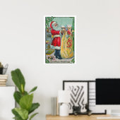 Weihnachten, Viktorianischer Weihnachtsmann mit Sp Poster (Heimbüro)