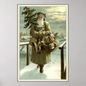 Weihnachten, Viktorianischer Weihnachtsmann mit Sp Poster (Vorne)