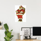 Weihnachten, Viktorianischer Weihnachtsmann mit Sp Poster (Heimbüro)