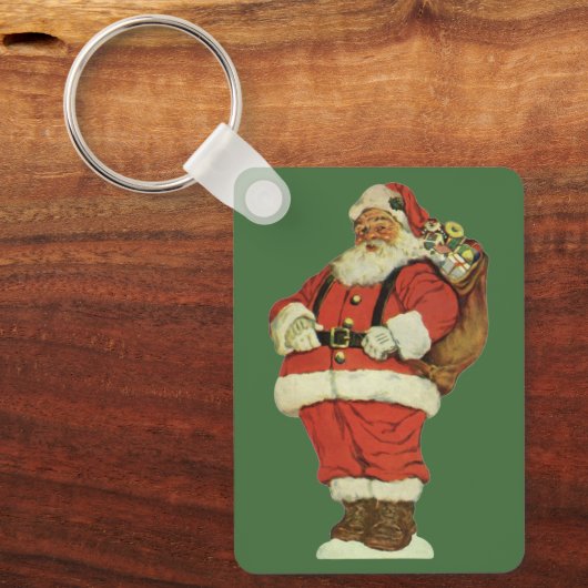 Weihnachten, Viktorianischer Weihnachtsmann mit Sp Schlüsselanhänger (Vorderseite)