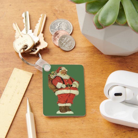 Weihnachten, Viktorianischer Weihnachtsmann mit Sp Schlüsselanhänger (Schreibtisch)