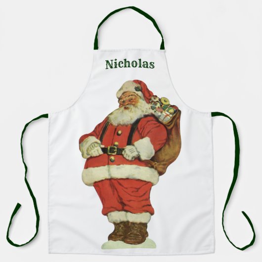 Weihnachten, Viktorianischer Weihnachtsmann mit Sp Schürze (Vorderseite)