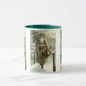 Weihnachten, Viktorianischer Weihnachtsmann mit Sp Tasse (Zentrum)