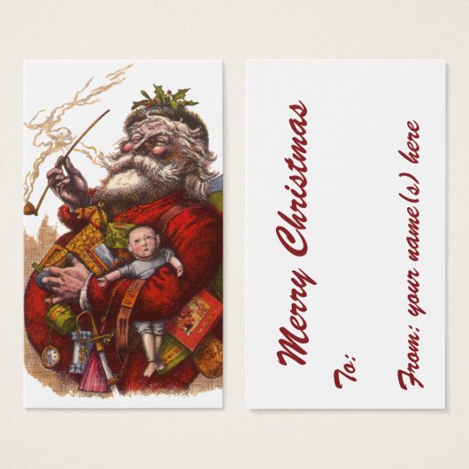 Weihnachten, Viktorianischer Weihnachtsmann Pipe T (Vorne & Hinten)